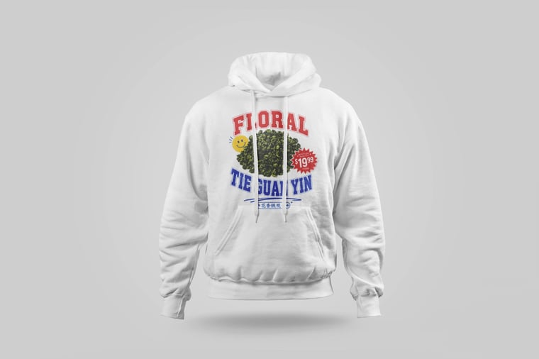 Hoodie — Floral Tie Guan Yin